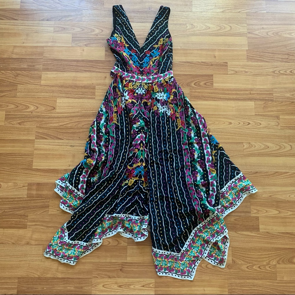 Saloni Zuri Printed Silk Crepe de Chine Midi Dress - Picture 12 of 16